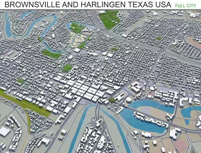 Brownsville and Harlingen in Texas USA 70km