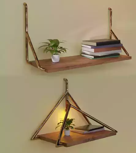 copper pipe shelf