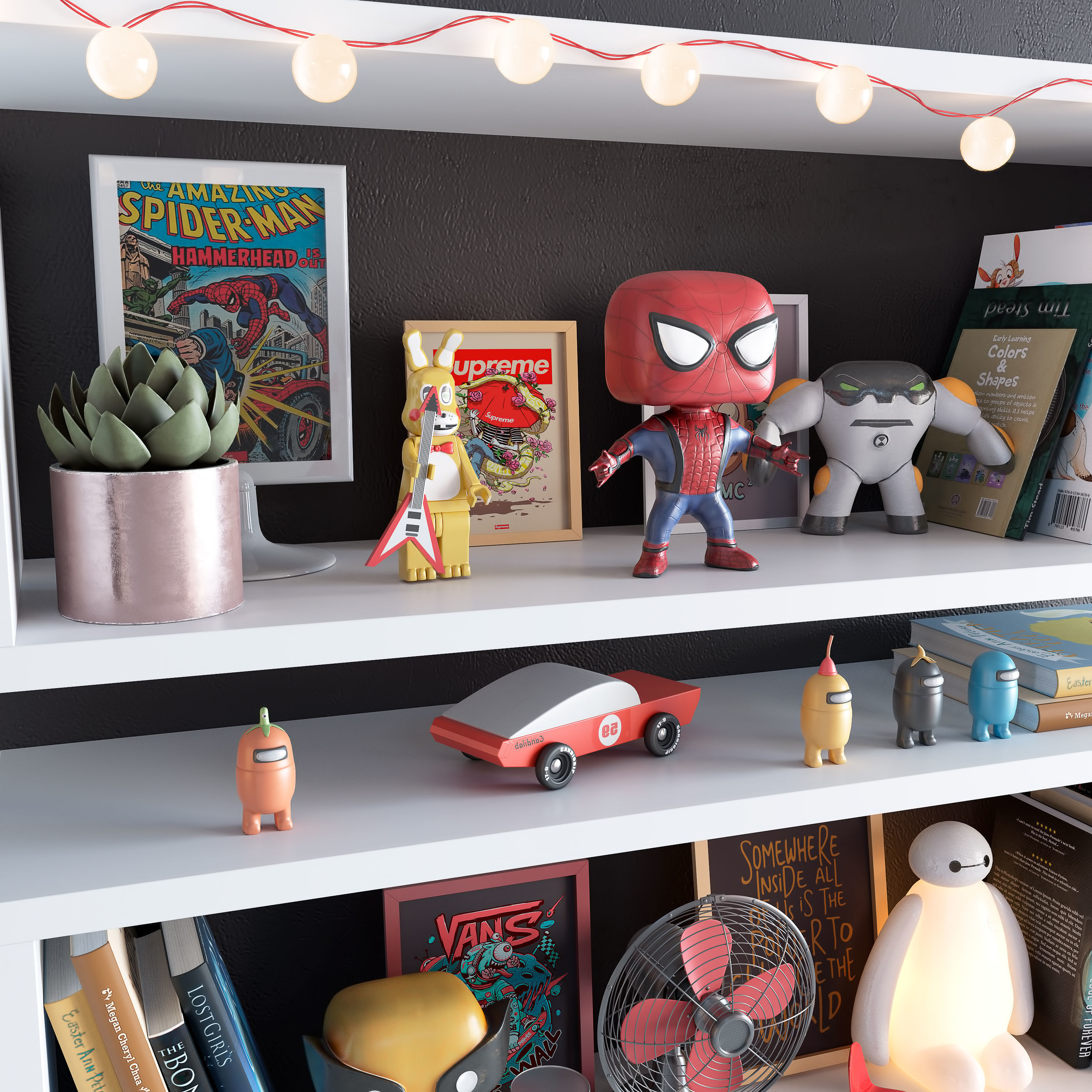 Teenage Decor Set 3D model_4