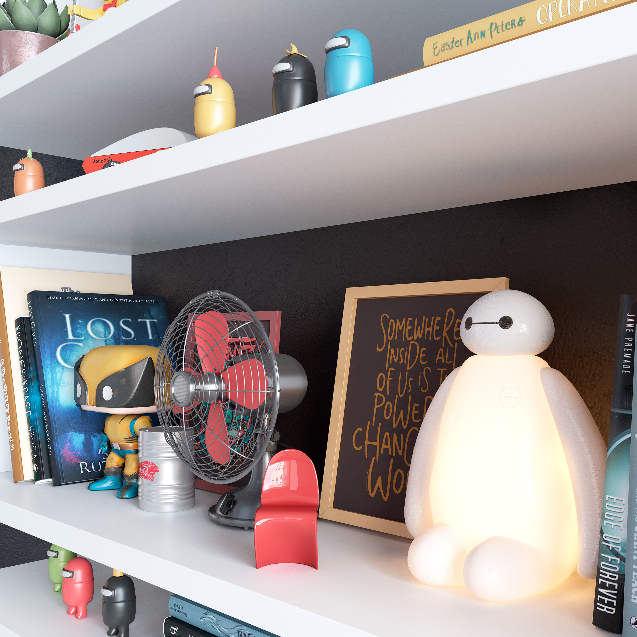 Teenage Decor Set 3D model_6