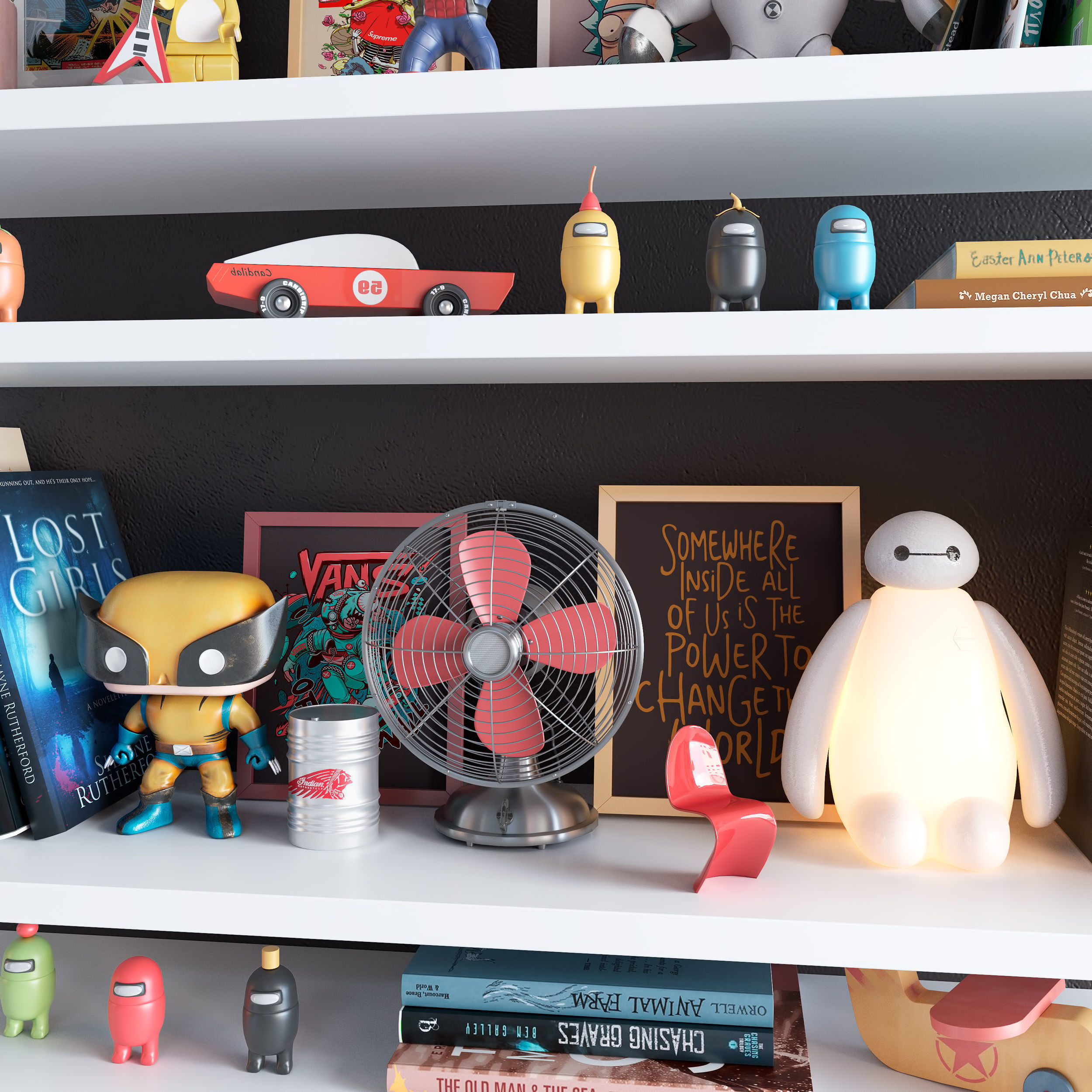 Teenage Decor Set 3D model_2