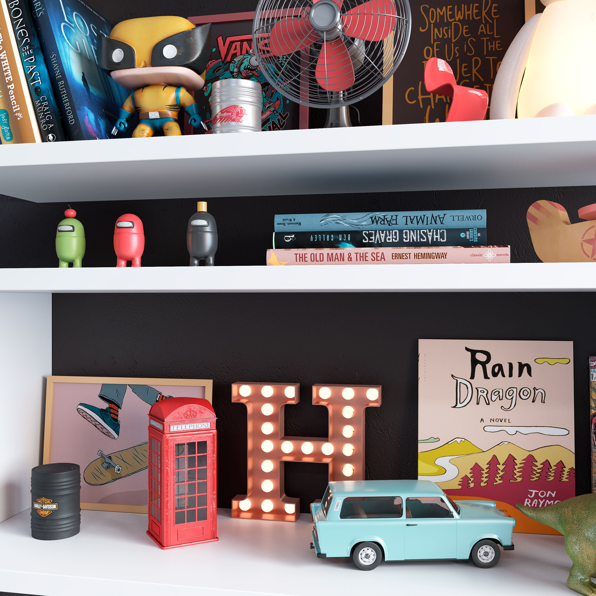 Teenage Decor Set 3D model_7