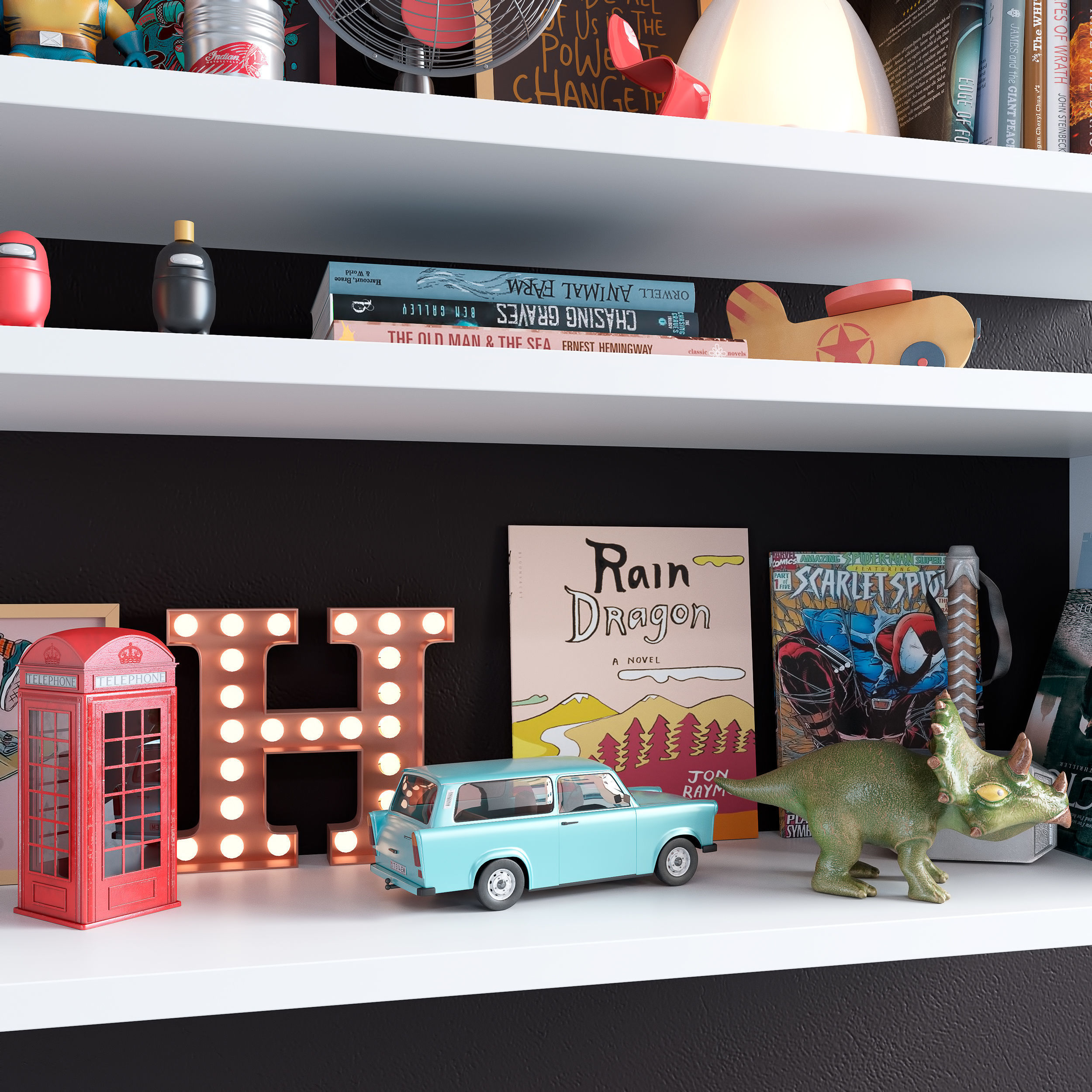 Teenage Decor Set 3D model_1