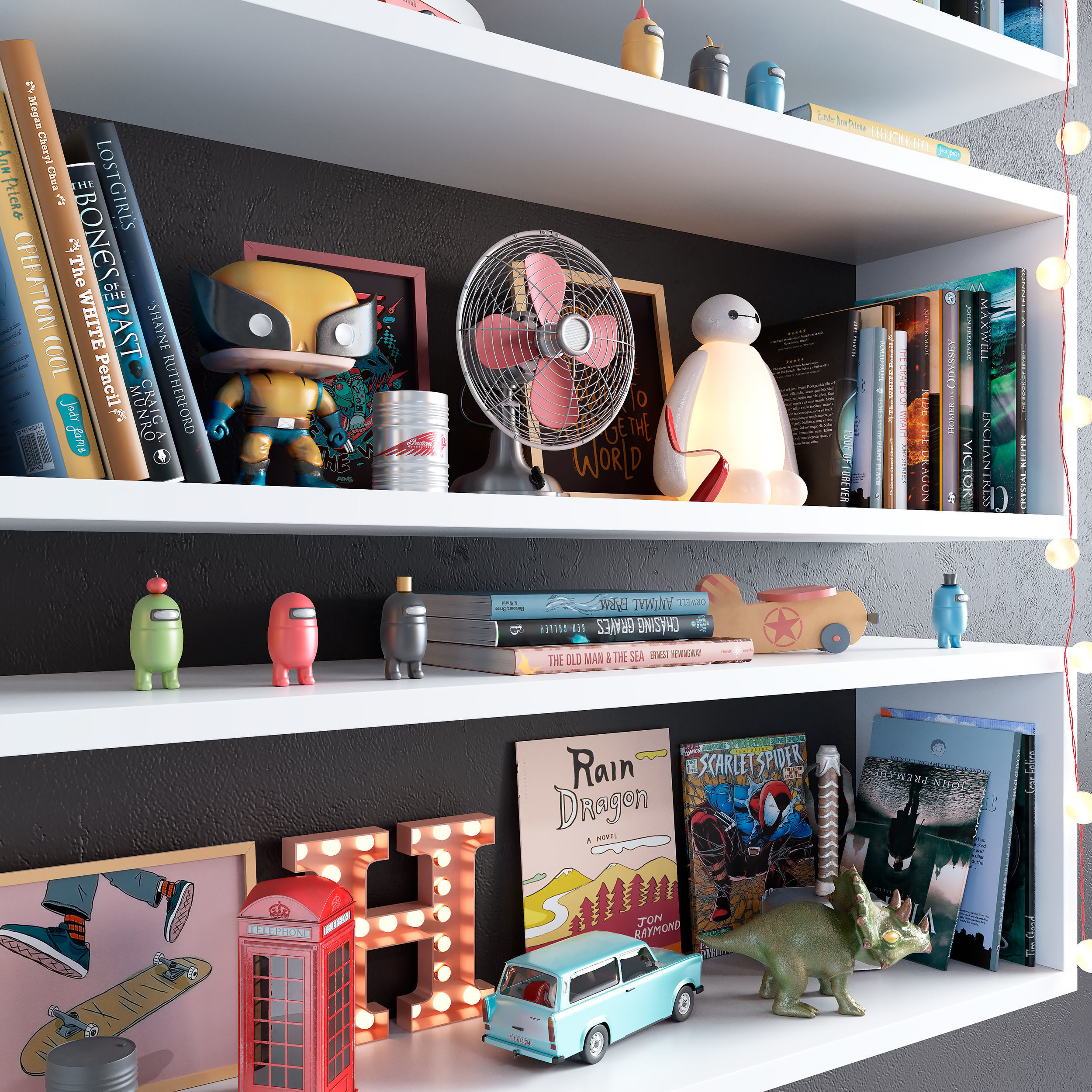 Teenage Decor Set 3D model_9