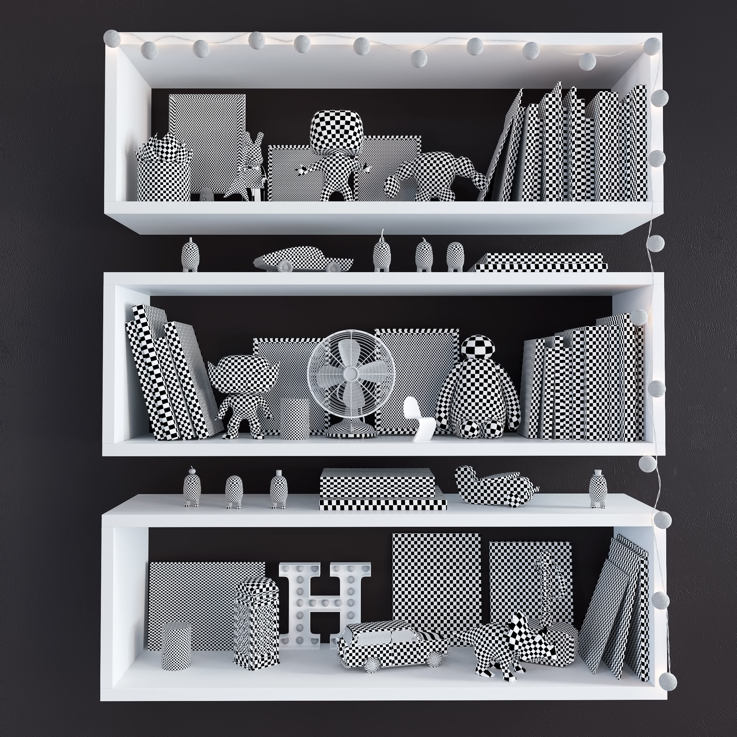 Teenage Decor Set 3D model_11