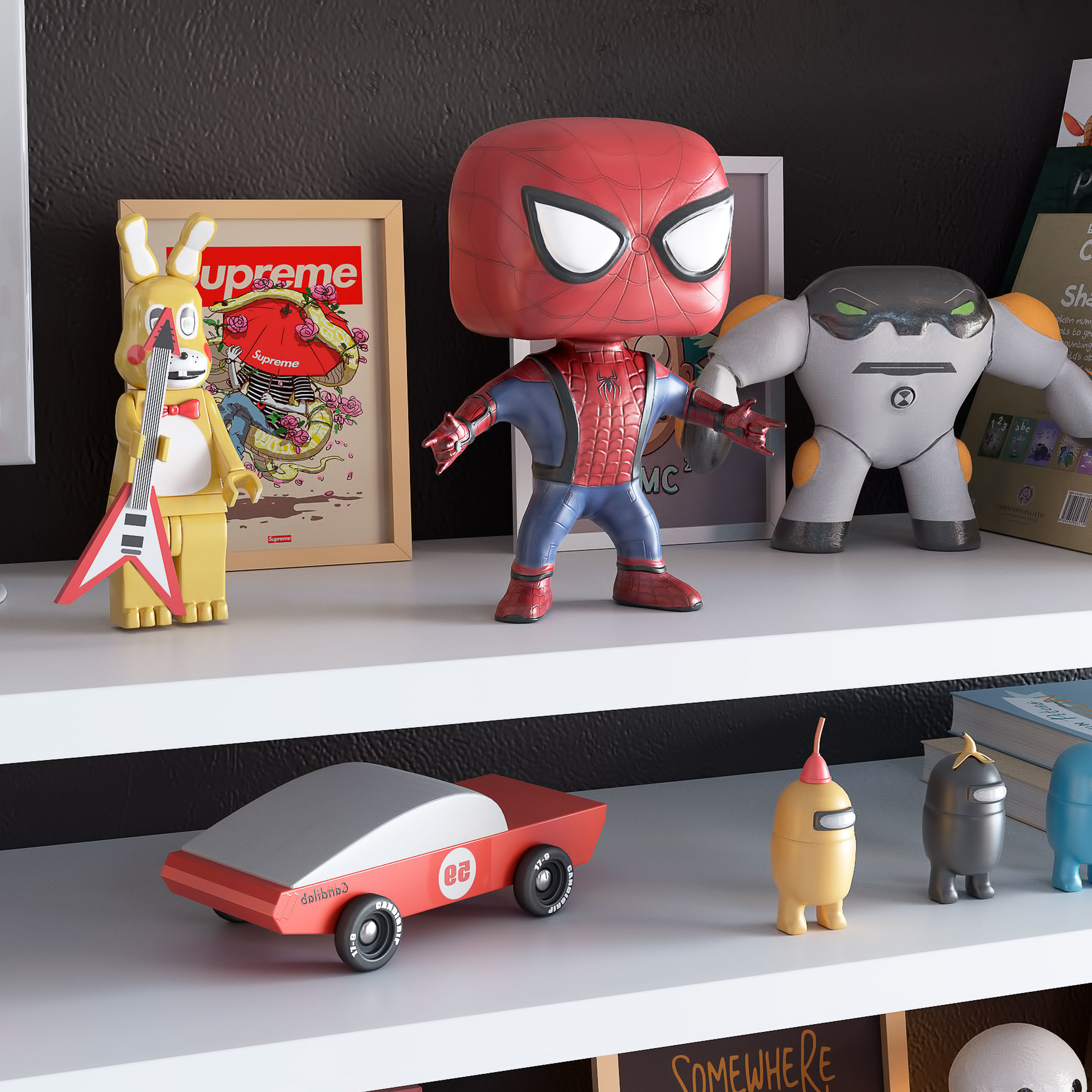 Teenage Decor Set 3D model_5