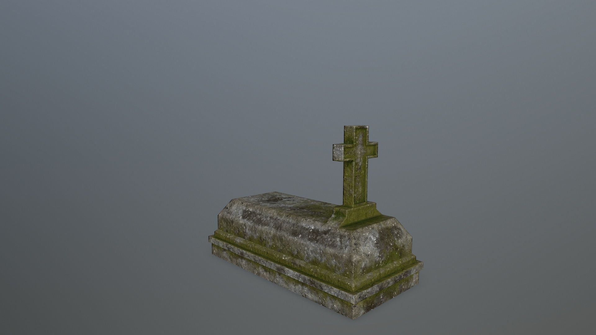 Tombstone Set stone column Low-poly 3D model_6