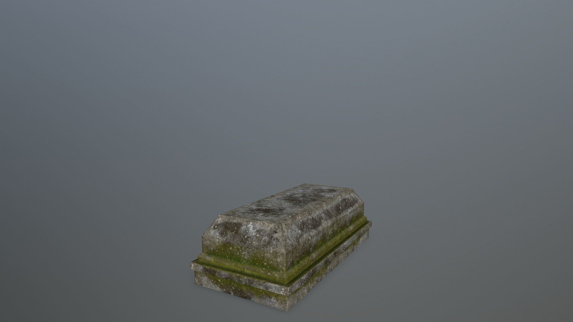 Tombstone Set stone column Low-poly 3D model_9