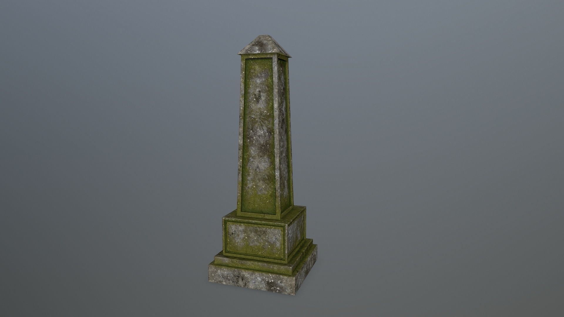 Tombstone Set stone column Low-poly 3D model_19