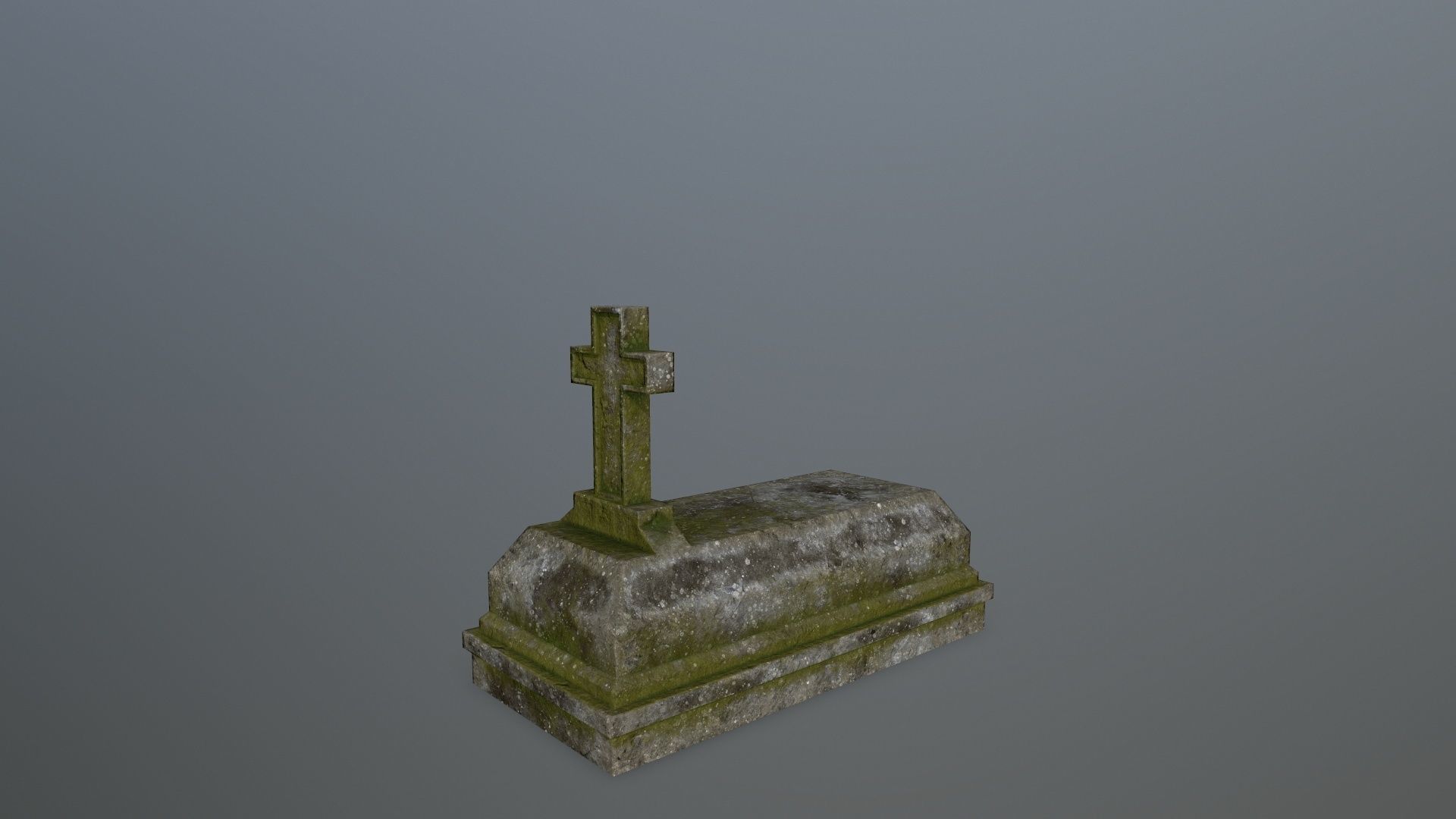 Tombstone Set stone column Low-poly 3D model_3