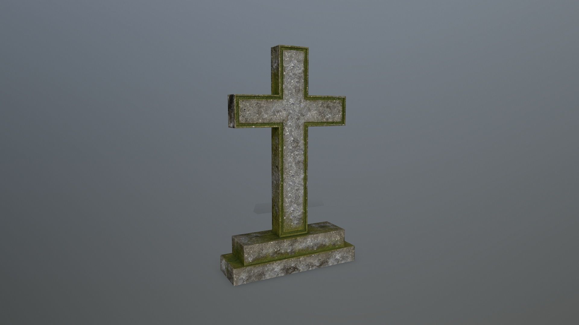 Tombstone Set stone column Low-poly 3D model_24