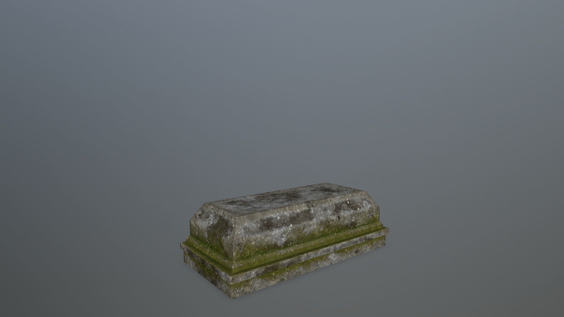 Tombstone Set stone column Low-poly 3D model_7