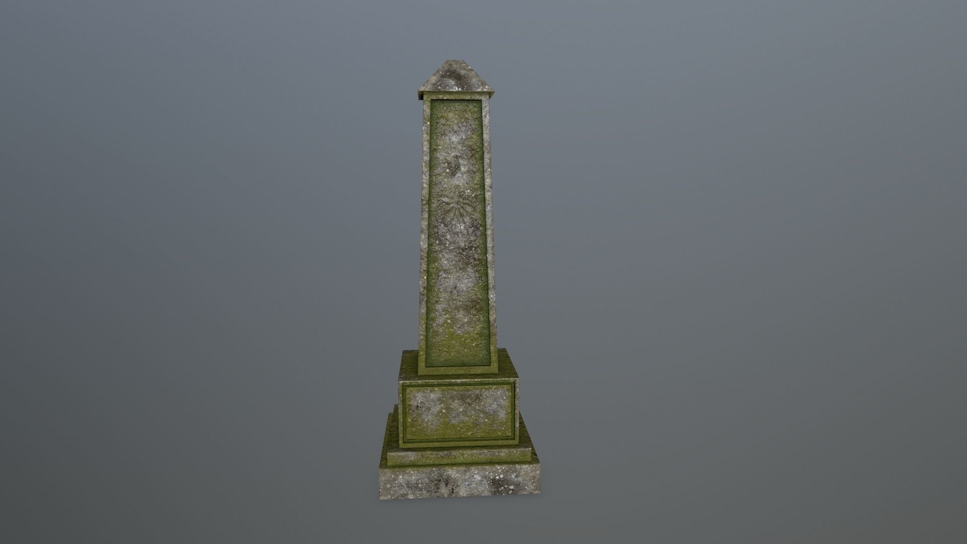 Tombstone Set stone column Low-poly 3D model_18