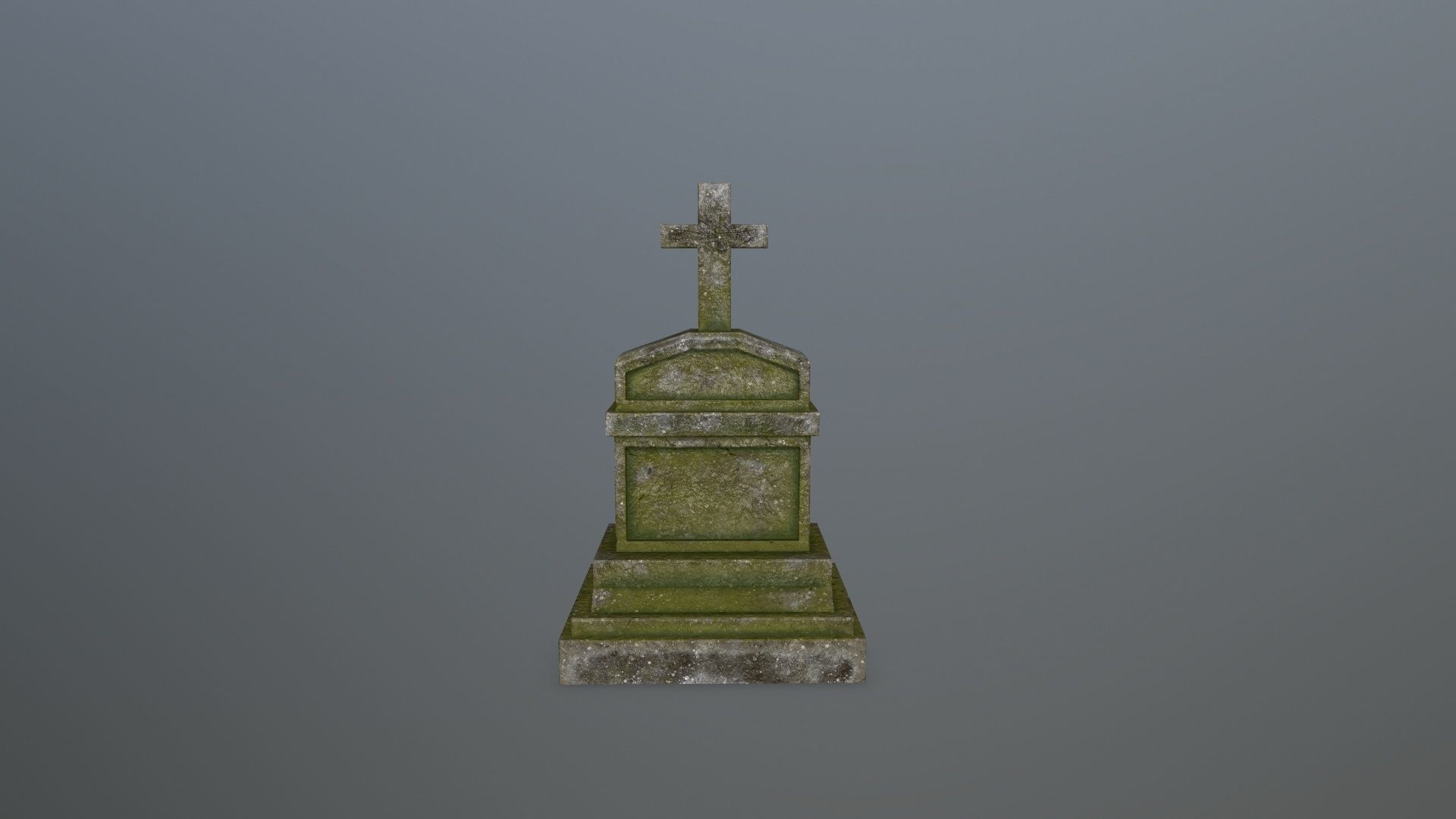 Tombstone Set stone column Low-poly 3D model_28