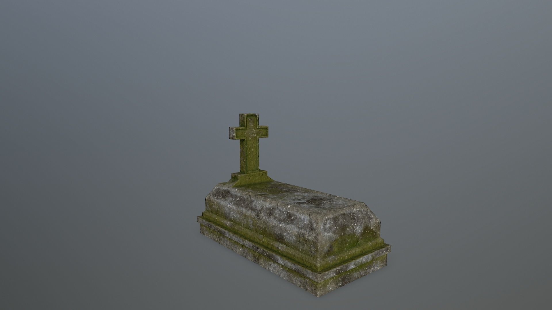 Tombstone Set stone column Low-poly 3D model_4