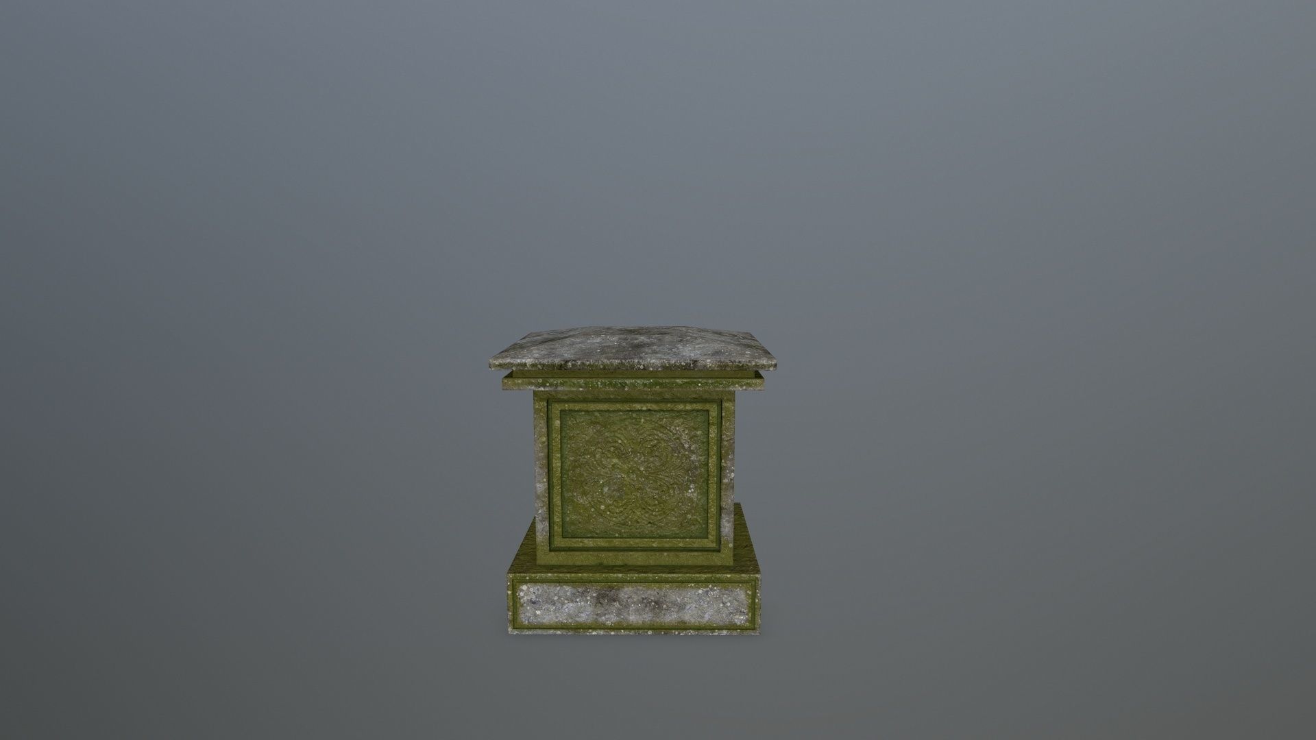 Tombstone Set stone column Low-poly 3D model_11