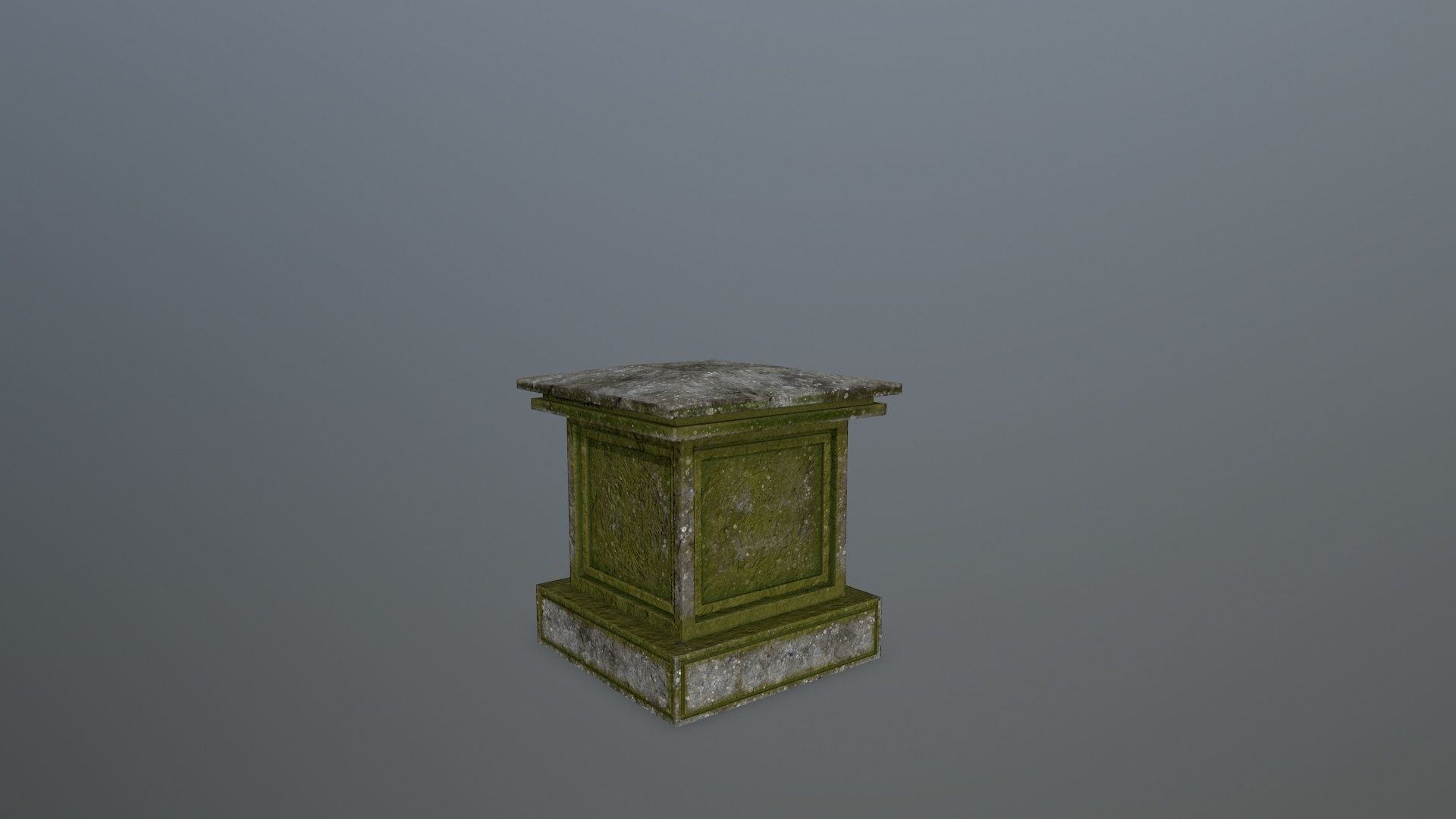 Tombstone Set stone column Low-poly 3D model_10