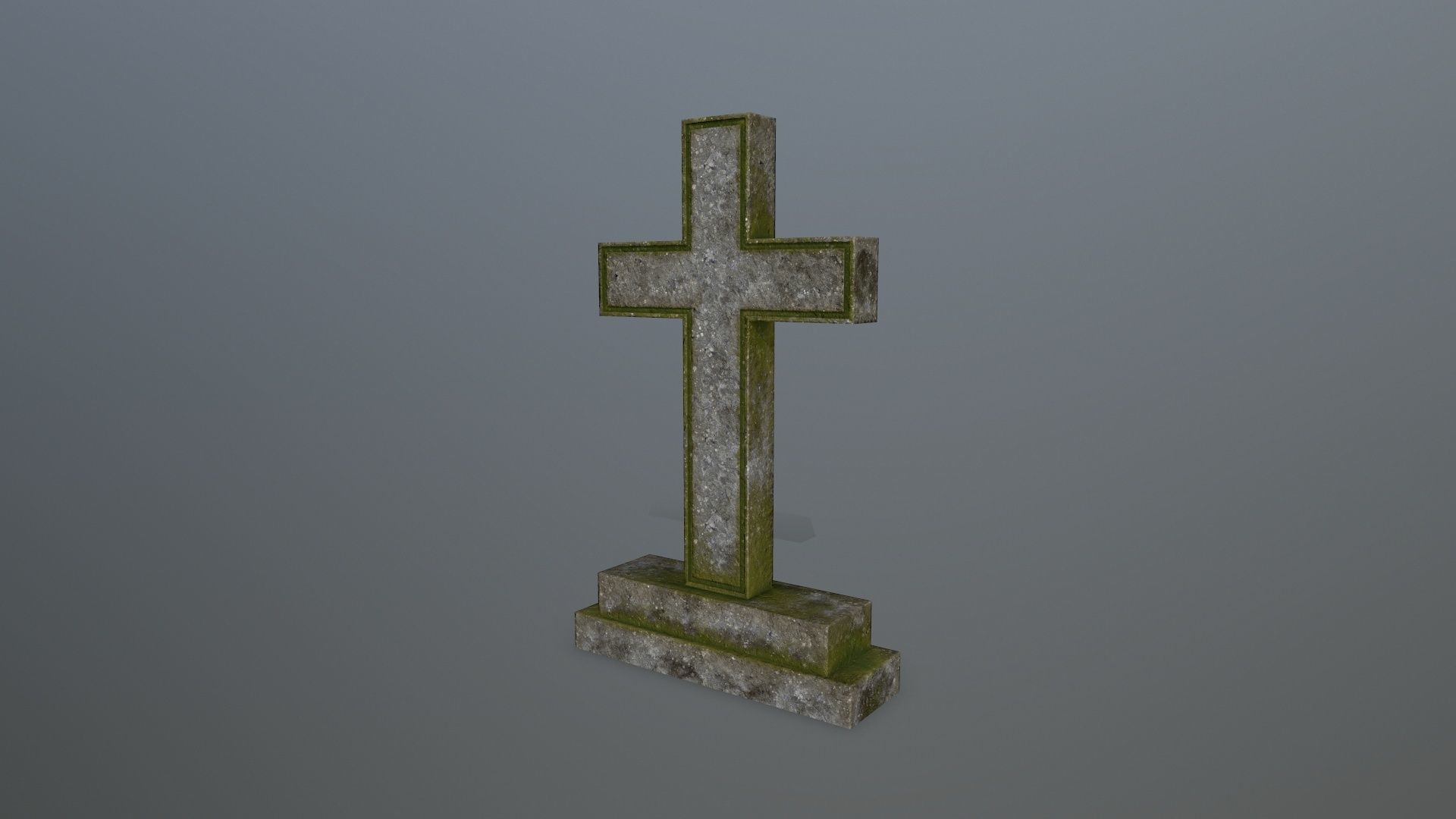 Tombstone Set stone column Low-poly 3D model_26