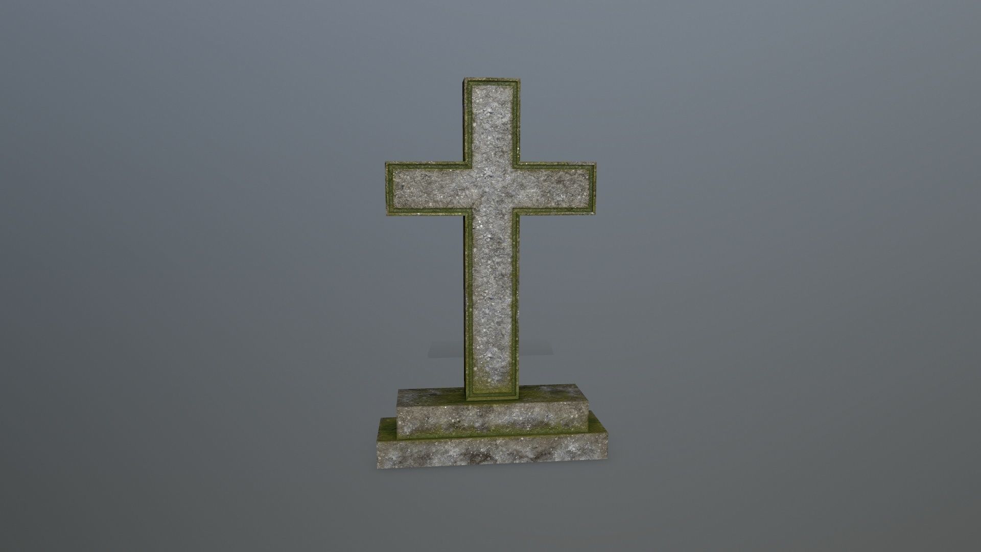 Tombstone Set stone column Low-poly 3D model_25