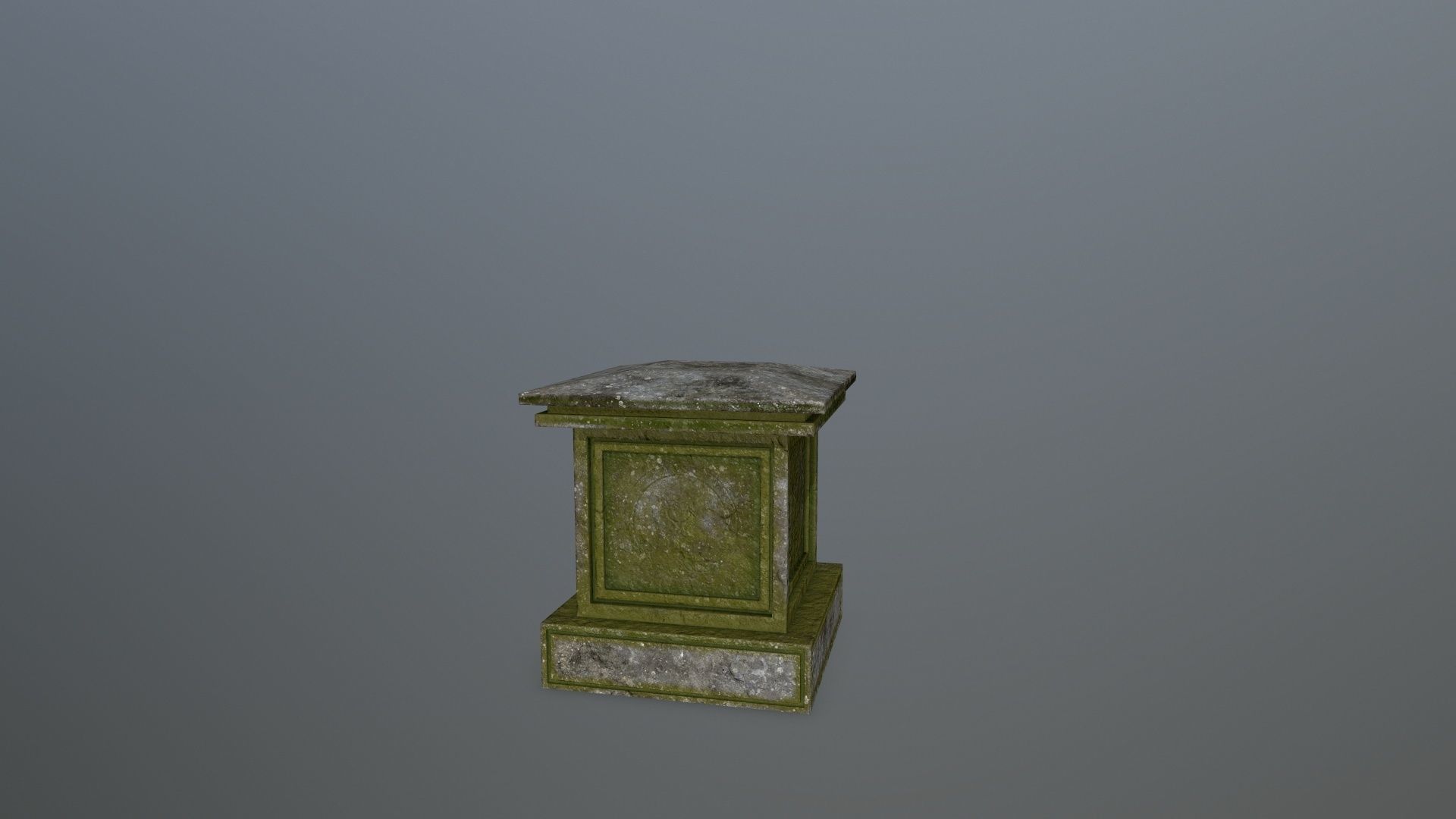 Tombstone Set stone column Low-poly 3D model_12