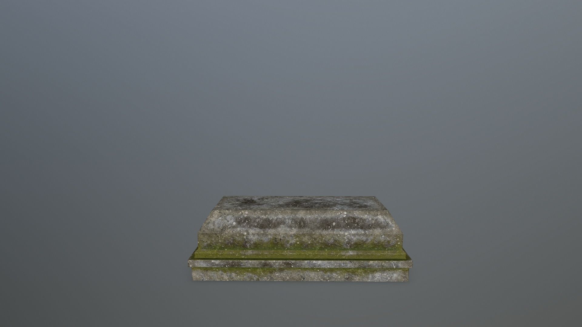 Tombstone Set stone column Low-poly 3D model_8