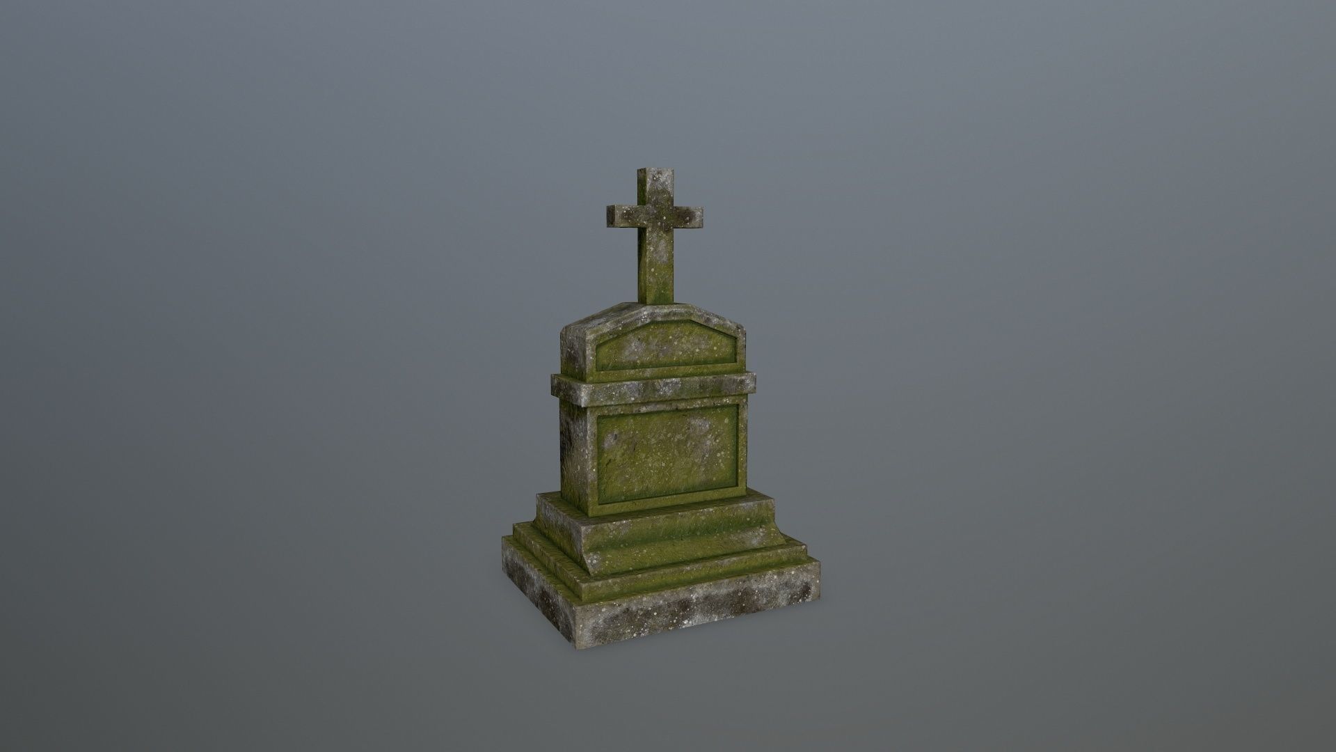 Tombstone Set stone column Low-poly 3D model_27