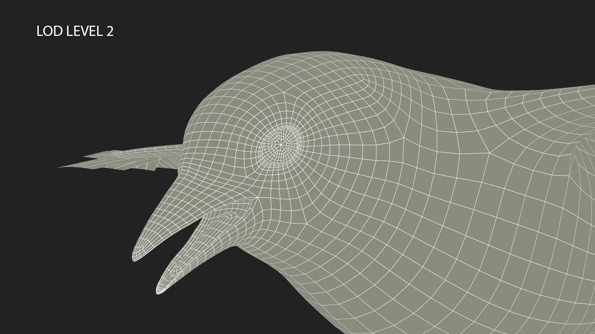 Sparrow flying in air Low-poly 3D model_23