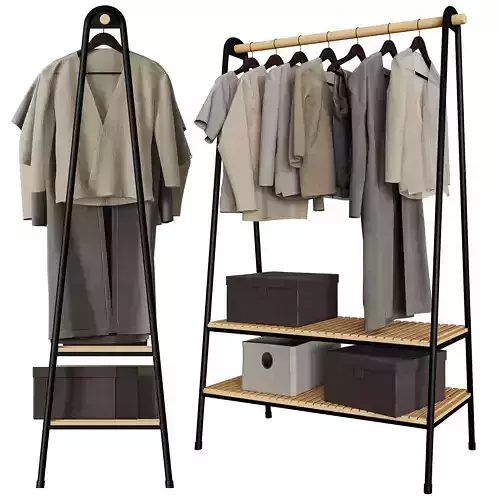 Clothes set wardrobe racks for