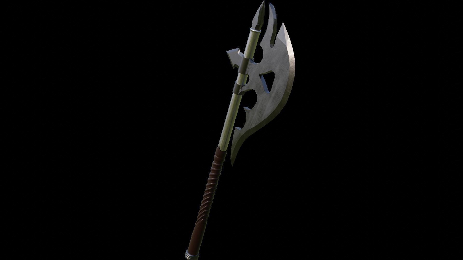 battle axe 3D model_3