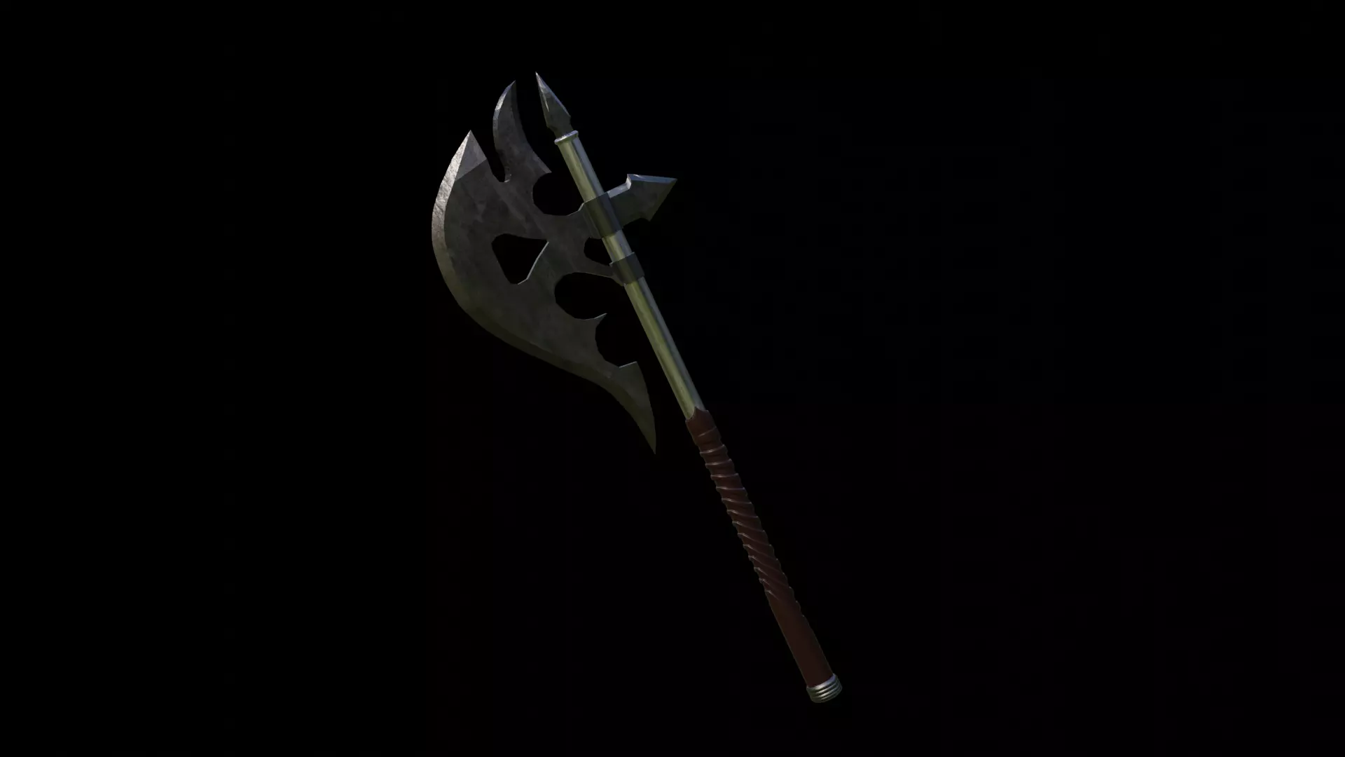 battle axe 3D model_0