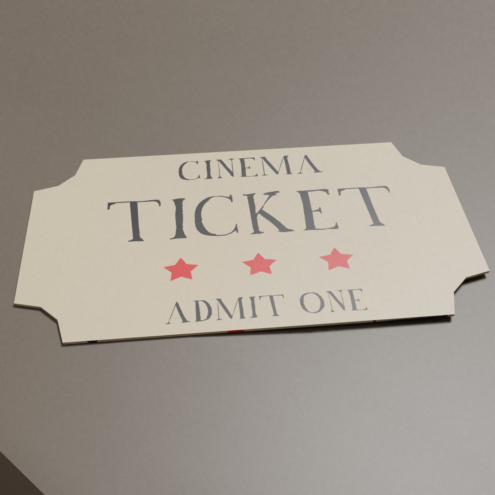 Cinema movie theater building Low-poly 3D model_12