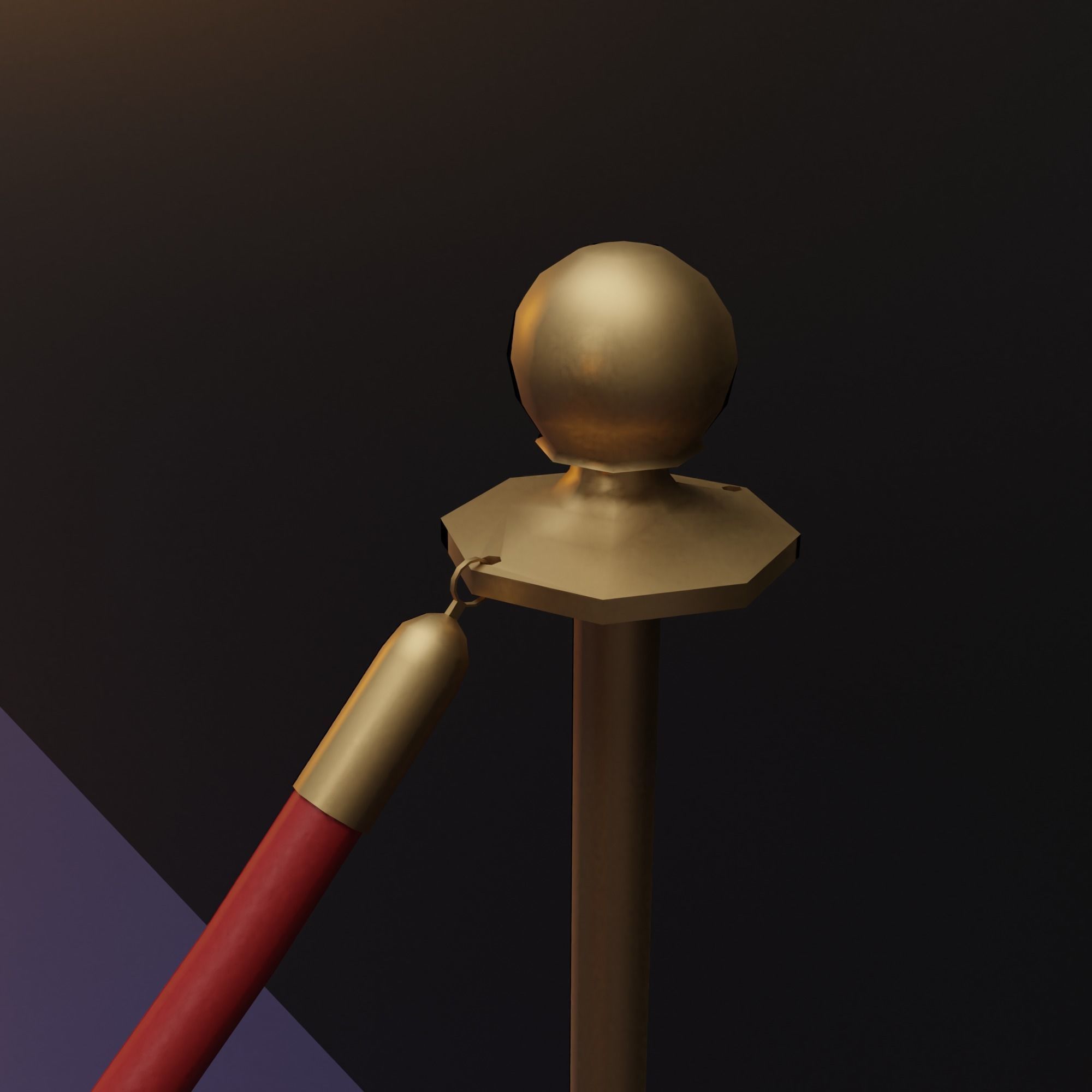 Cinema movie theater building Low-poly 3D model_15