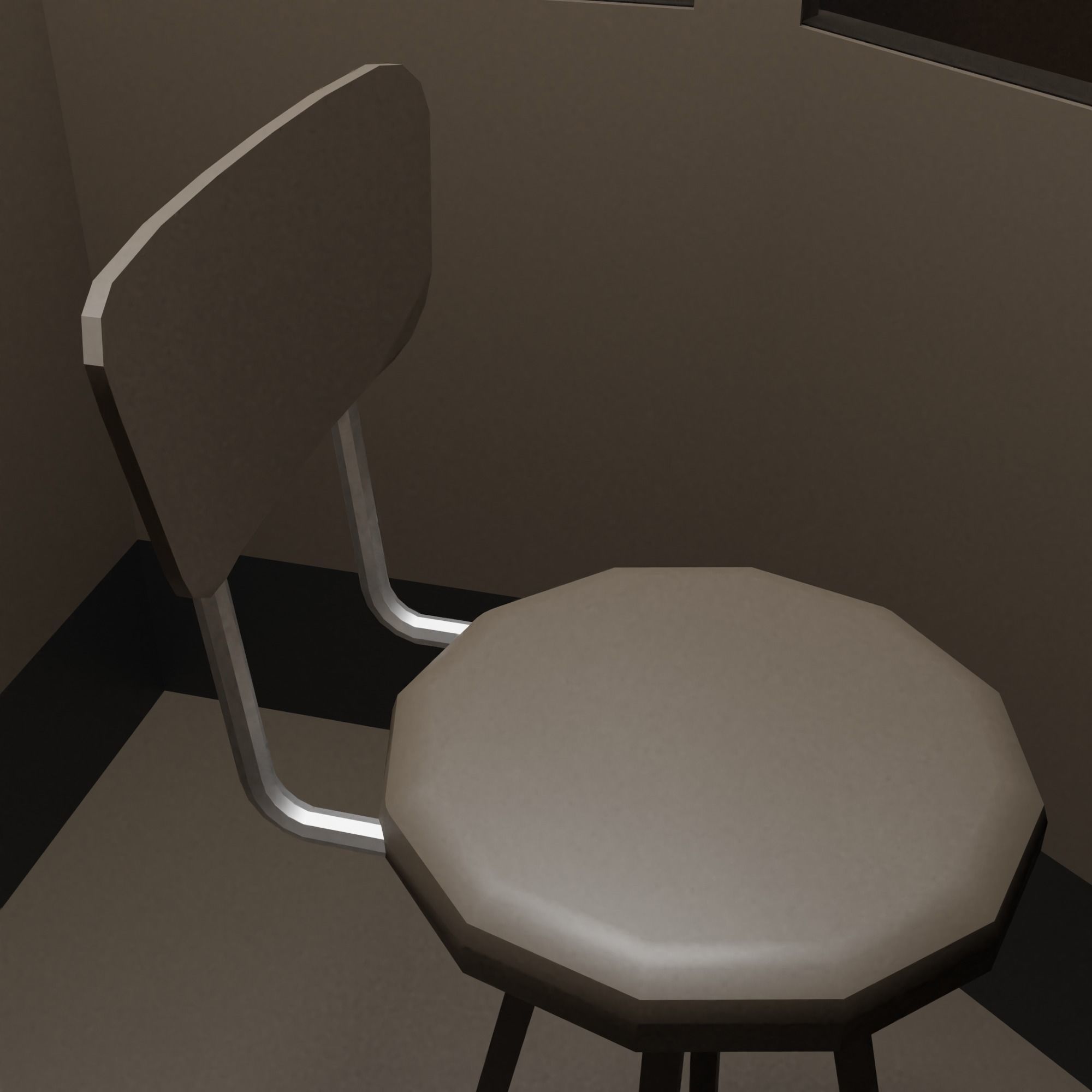 Cinema movie theater building Low-poly 3D model_11