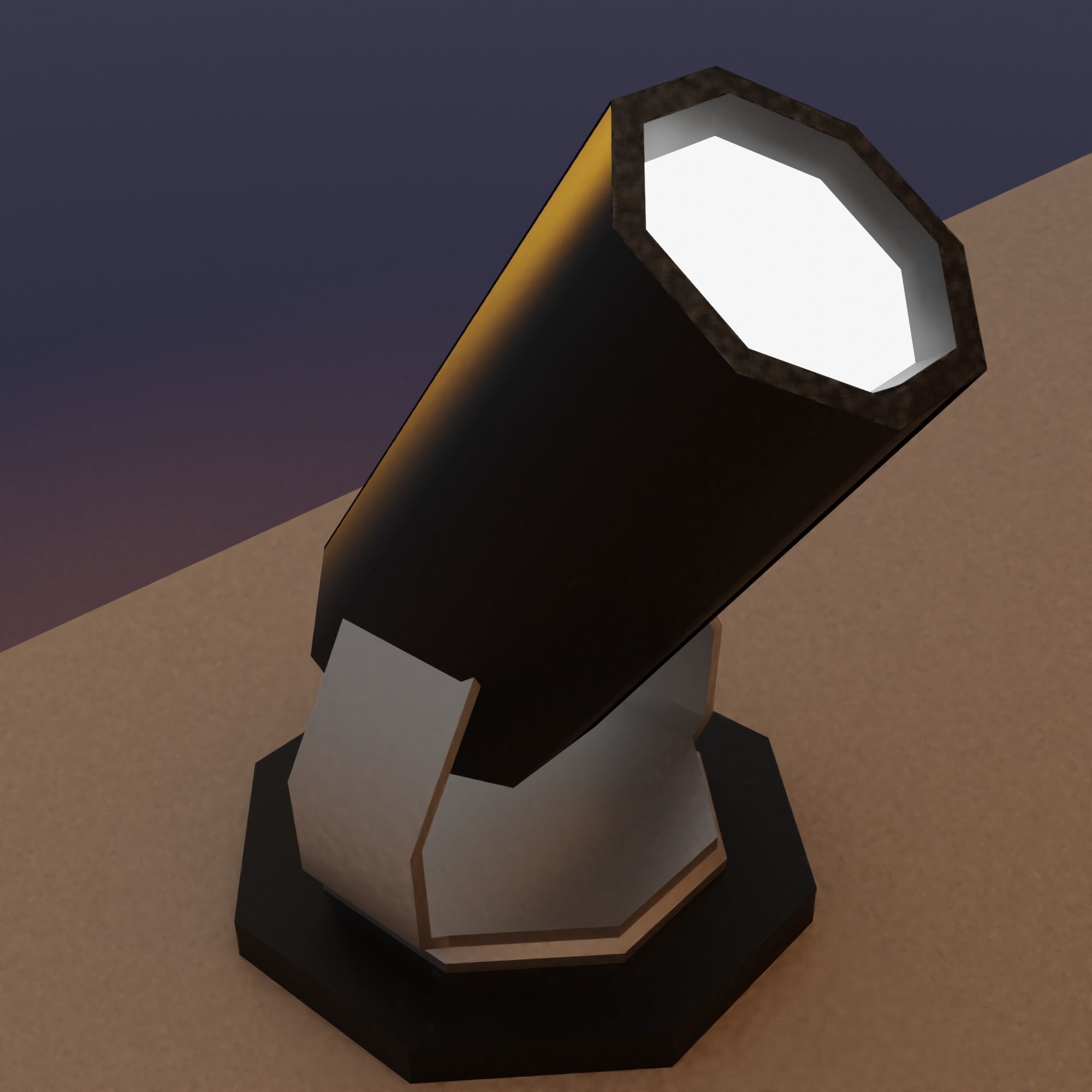 Cinema movie theater building Low-poly 3D model_7