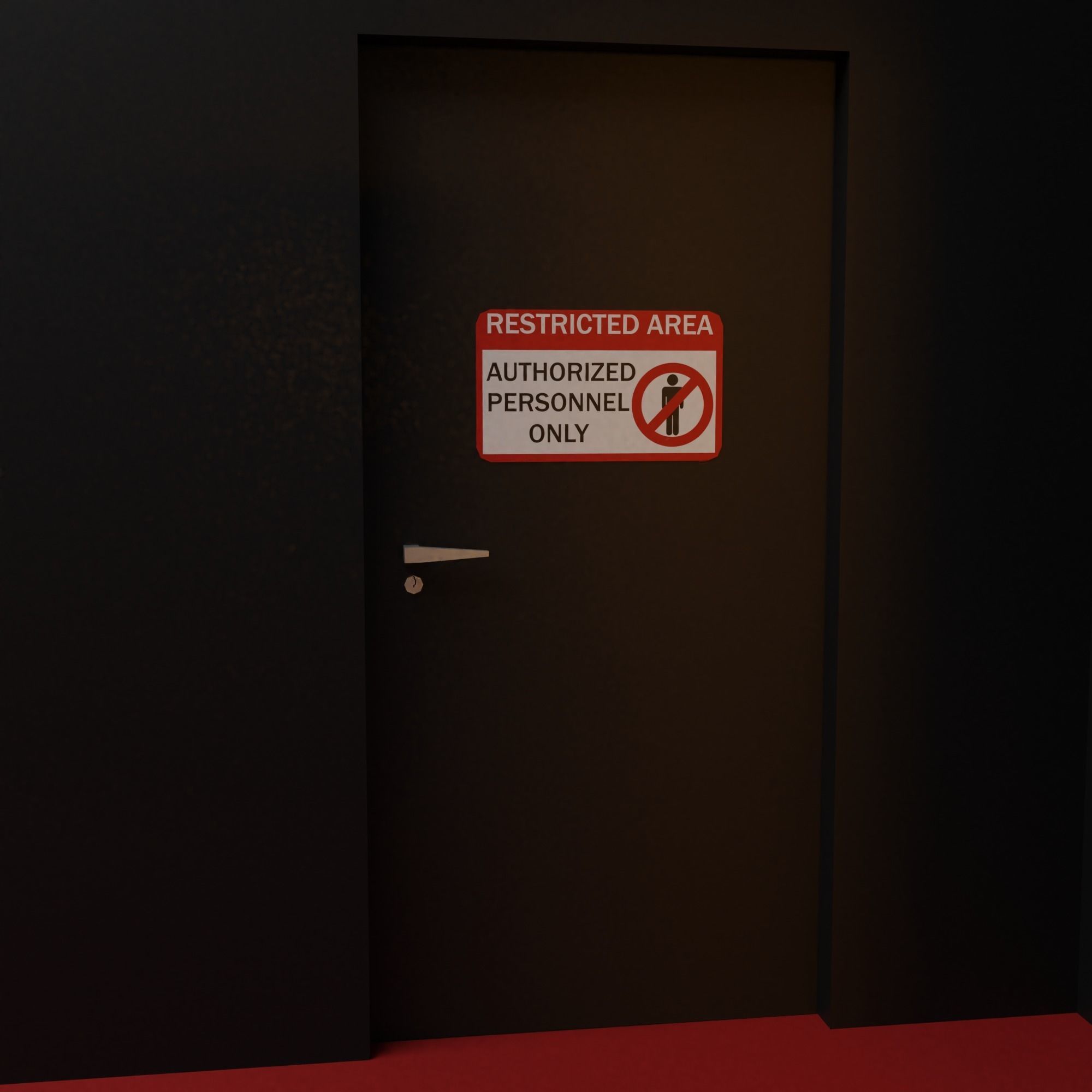 Cinema movie theater building Low-poly 3D model_9