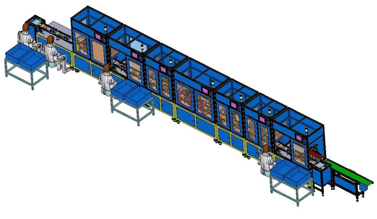 Fully automatic bulb assembly production line 3D model_1