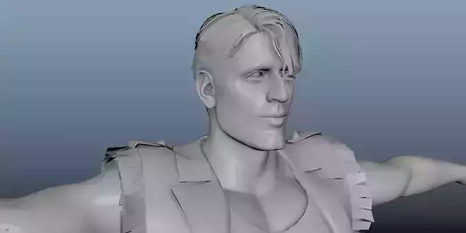 Rugged male character 3d model