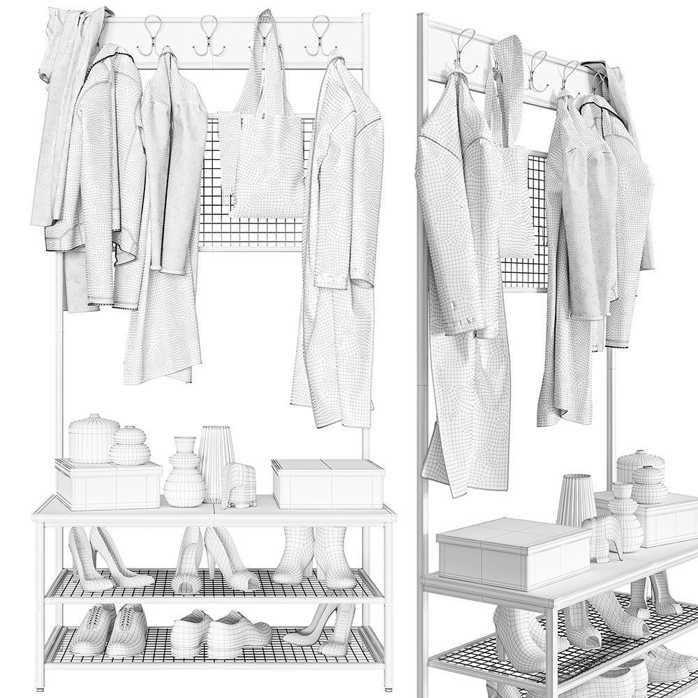 Perry Hallway Unit Clothes Set 3D model_3