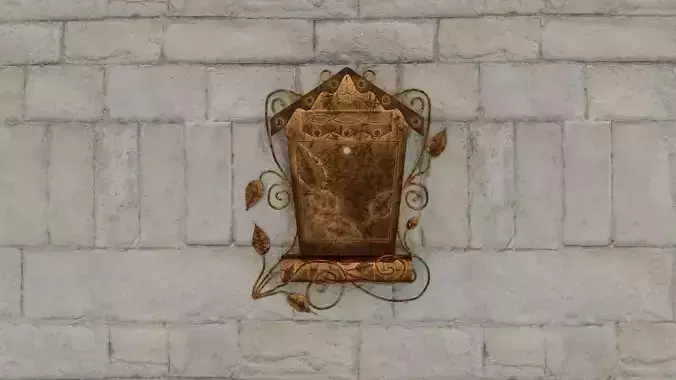 Mailbox sandstone wall fountain