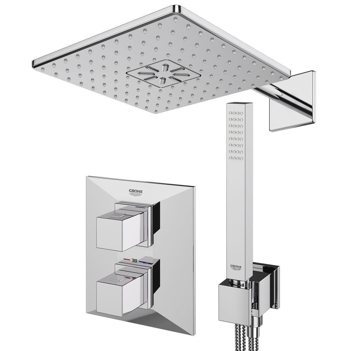 Showers Radaway and West One Bathrooms and Ideal set 122 3D model_6