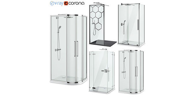 Showers Radaway and West One Bathrooms and Ideal set 122 3D model