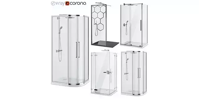 Showers Radaway and West One Bathrooms and Ideal set 122 3D model