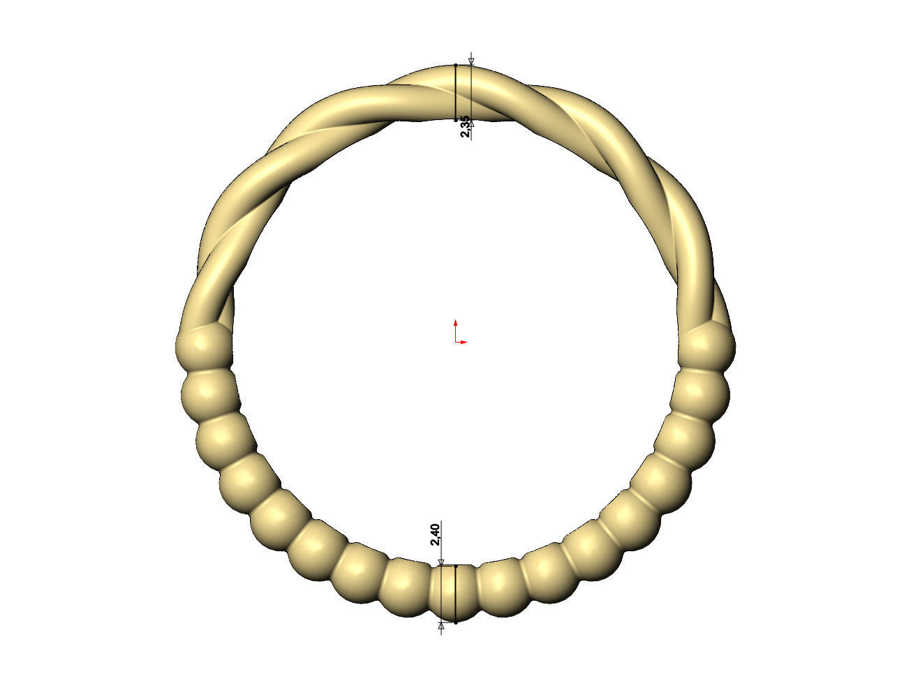 Half bead half twisted wire stacker bands US size 4to9 3D print model_7