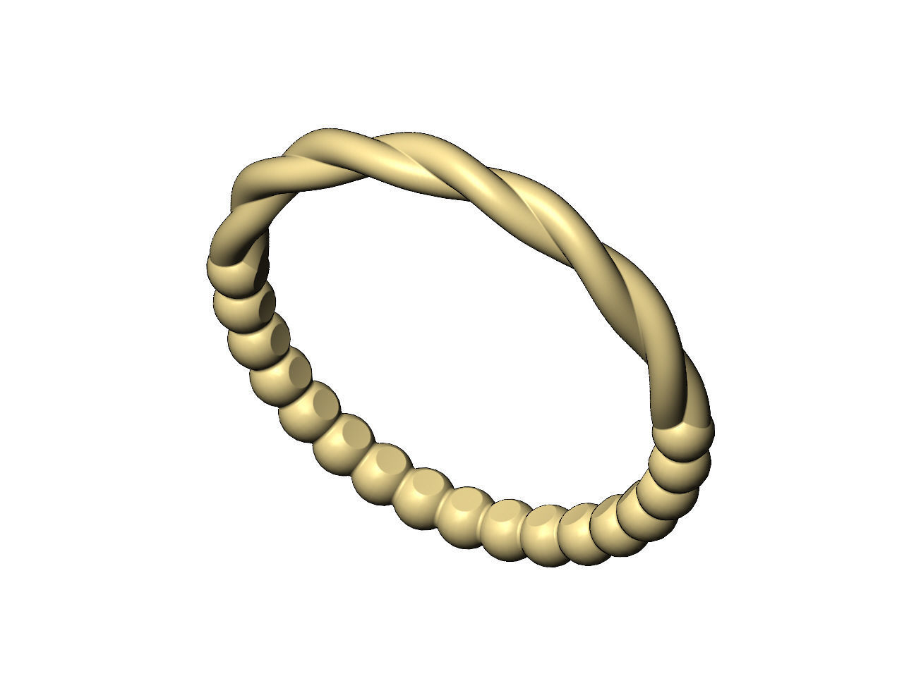 Half bead half twisted wire stacker bands US size 4to9 3D print model_4