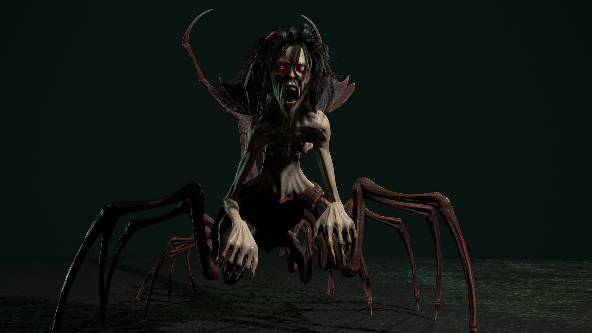 Character Envy Low-poly 3D model_2