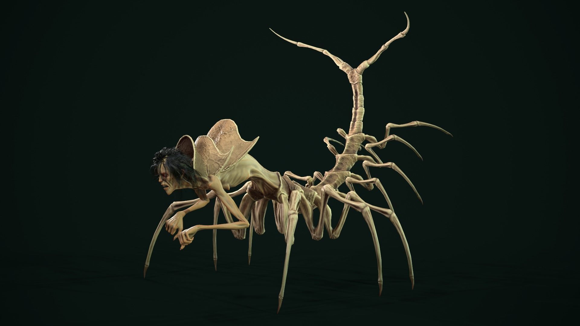 Character Envy Low-poly 3D model_6