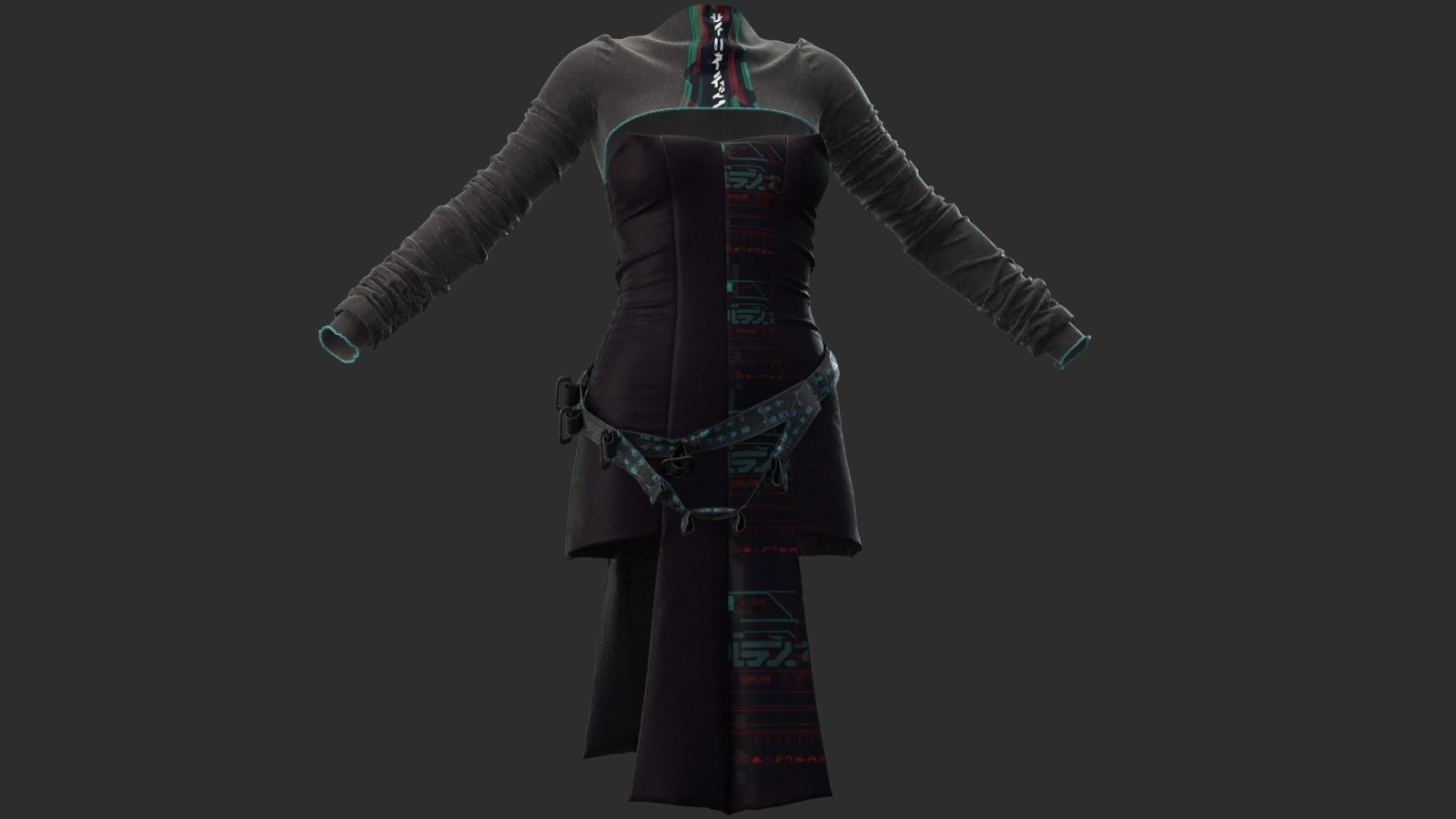 CYBERPUNK SET 3 star wars force awakens dress 3D model_1