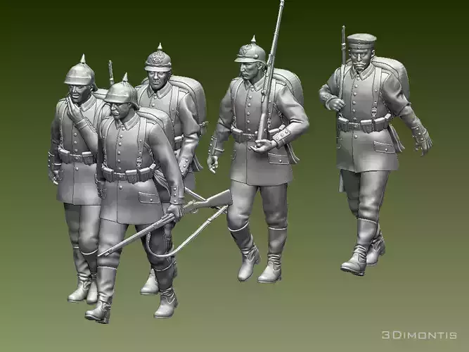 German soldiers ww1 3D print model