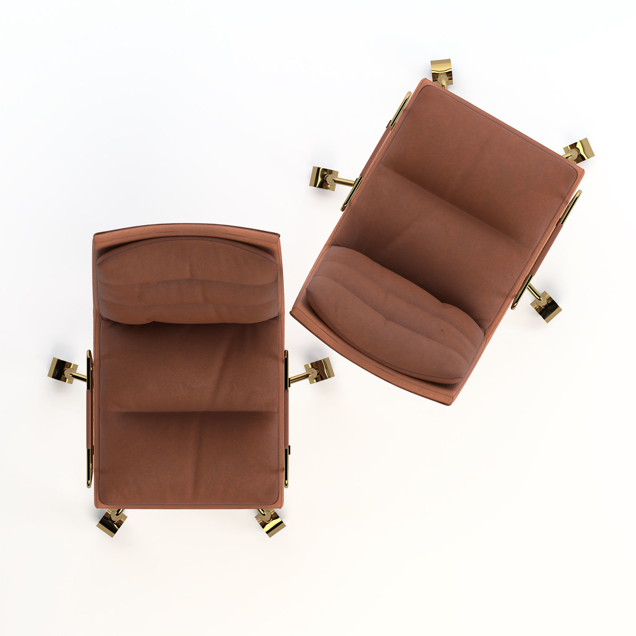 Office Chair Alvord Dudley Genuine Leather Task 3D model_2