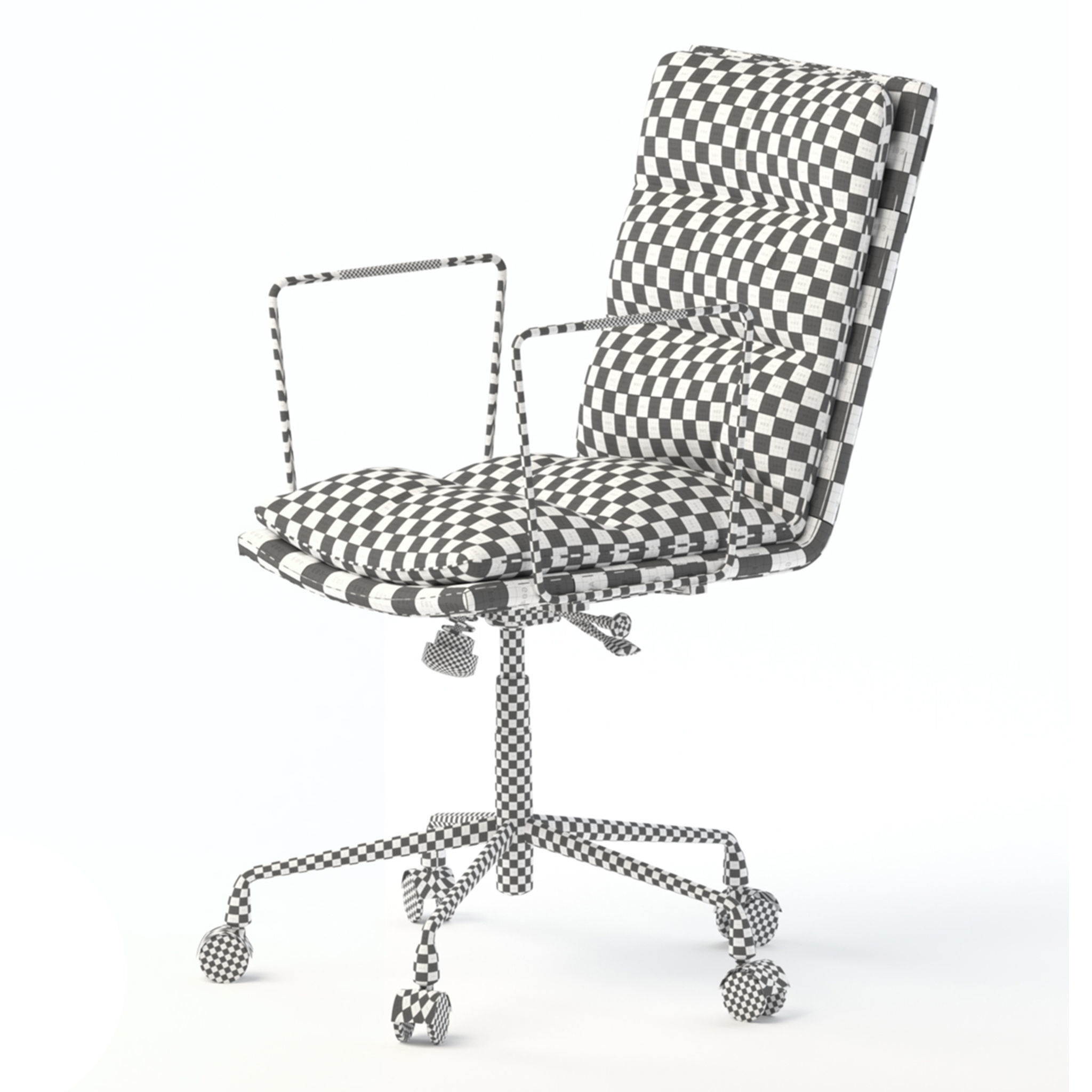 Office Chair Alvord Dudley Genuine Leather Task 3D model_3